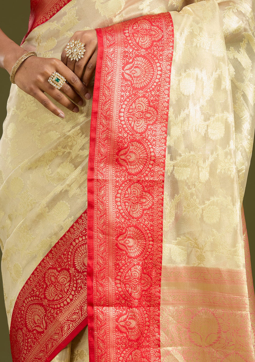 Gold Zariwork (Gold) Art Silk Silk Saree