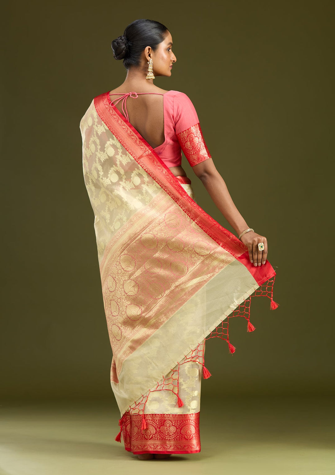 Gold Zariwork (Gold) Art Silk Silk Saree