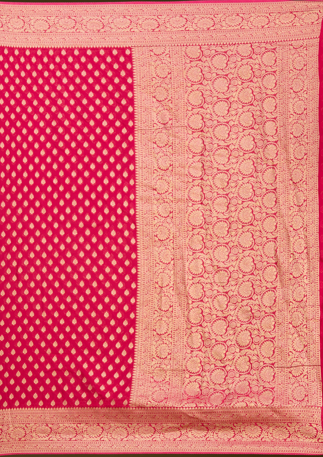 Pink Zariwork Georgette Silk Saree