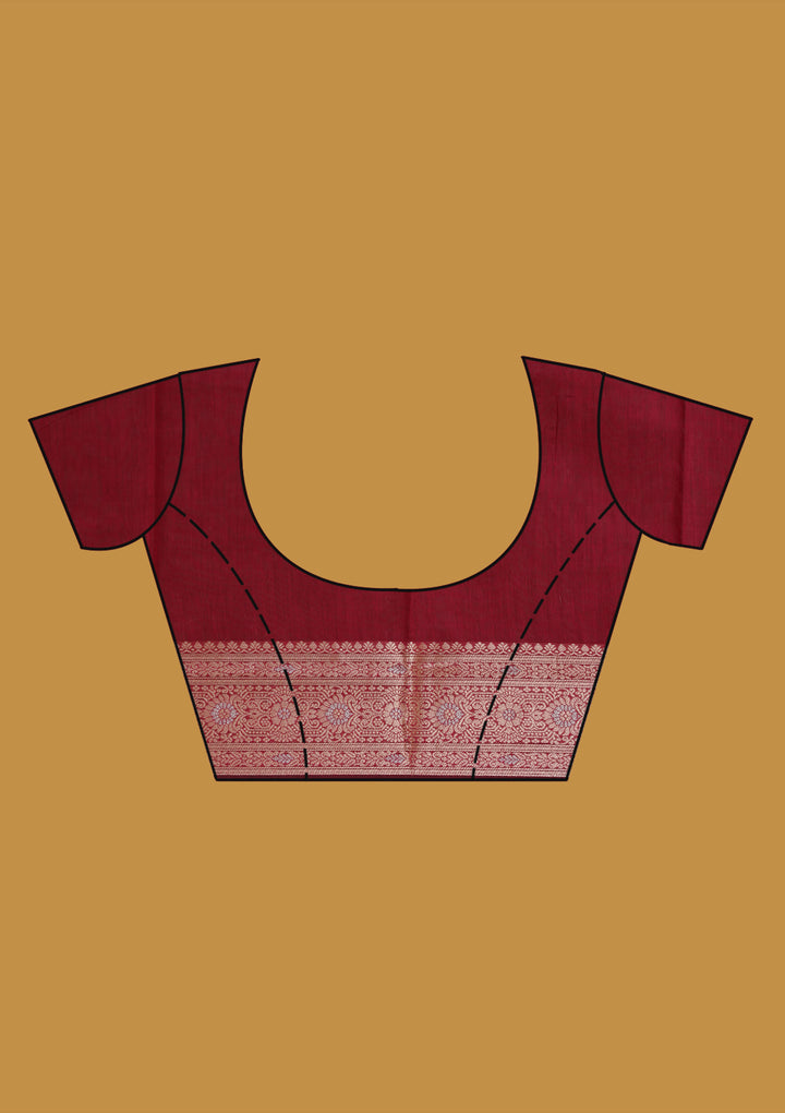 Wine Zariwork Art Silk Silk Saree