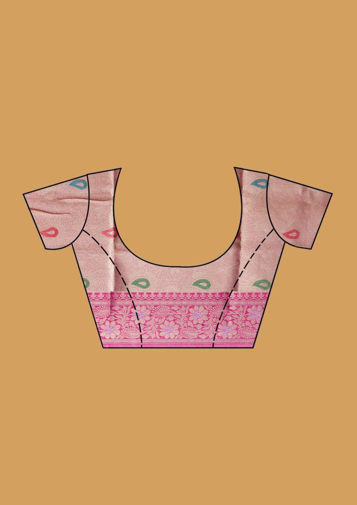 Pink Zariwork Tissue Silk Saree