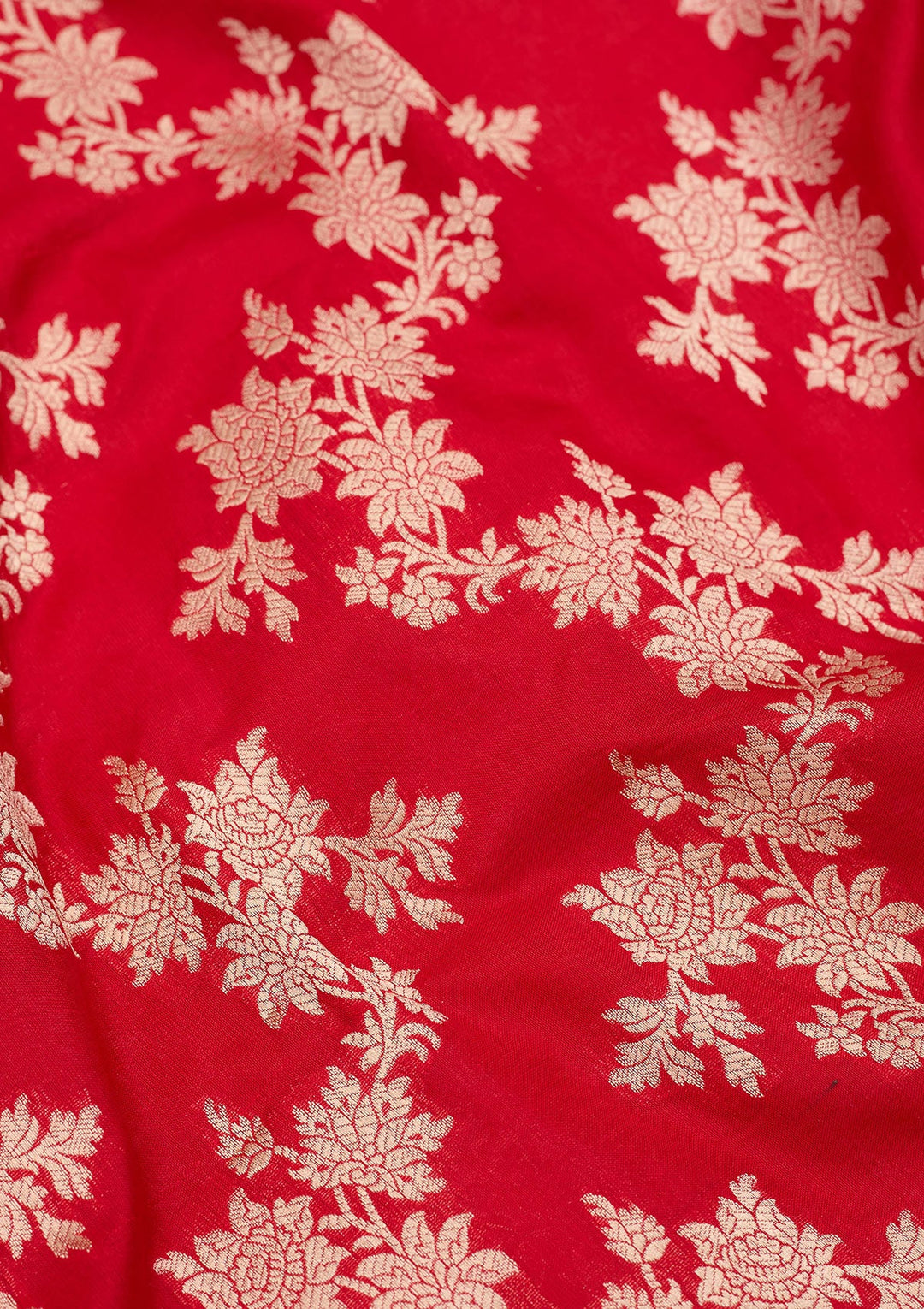 Red Zariwork Pure Silk Saree-koskii