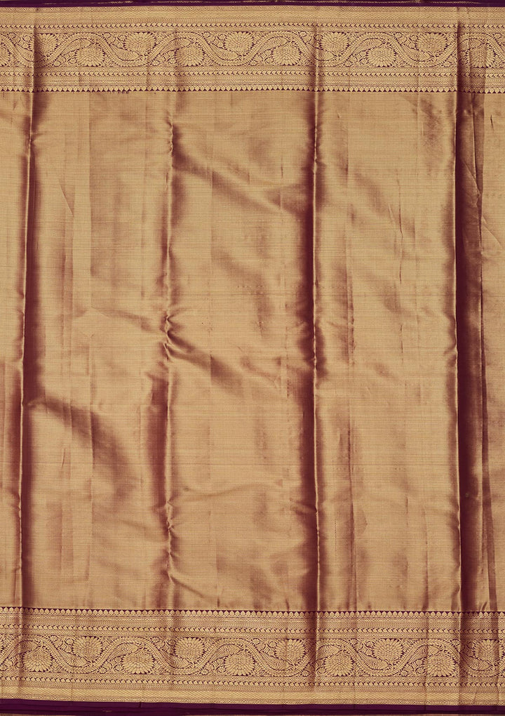 Gold Zariwork Tissue Silk Saree-Koskii