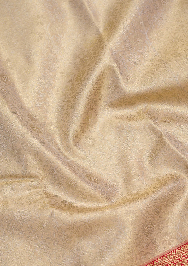 Gold Zariwork Tissue Silk Saree-Koskii