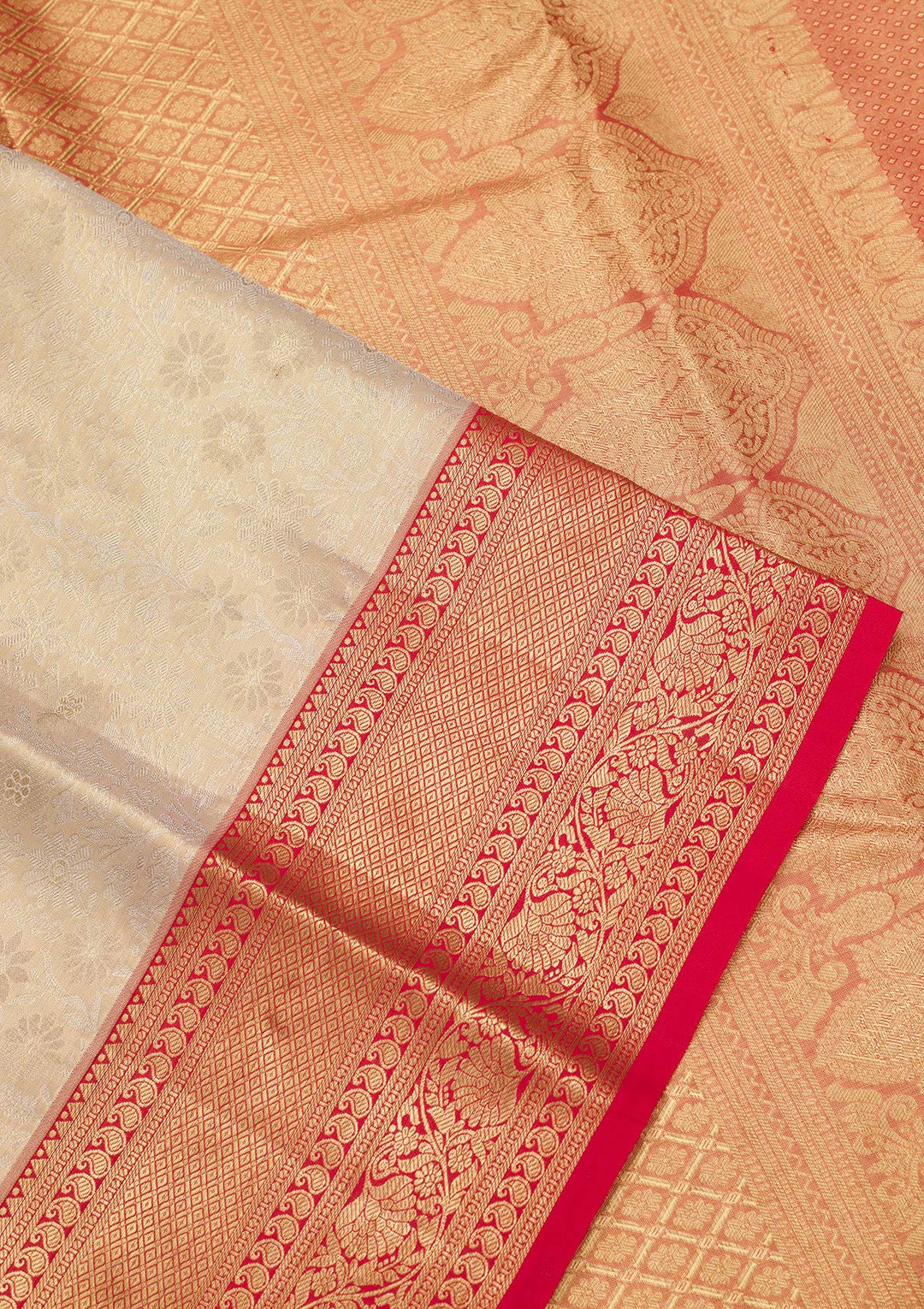 Gold Zariwork Tissue Silk Saree-Koskii