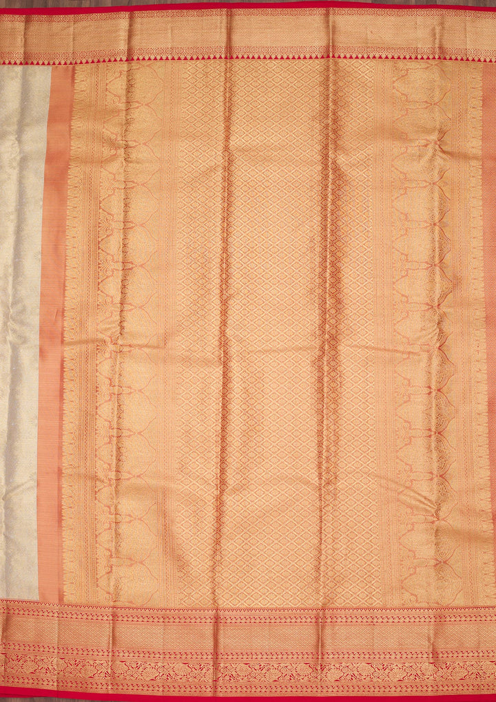 Gold Zariwork Tissue Silk Saree-Koskii