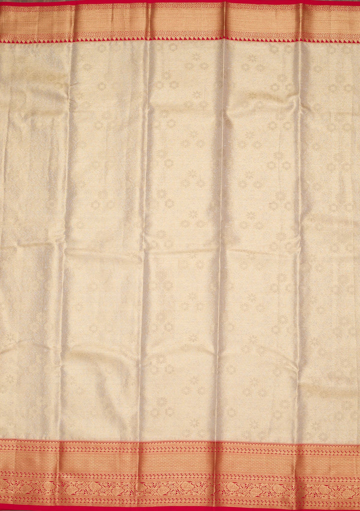 Gold Zariwork Tissue Silk Saree-Koskii