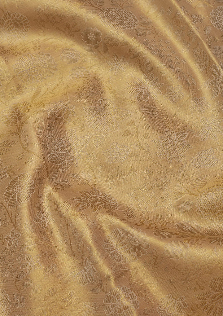 Gold Zariwork Tissue Silk Saree-Koskii