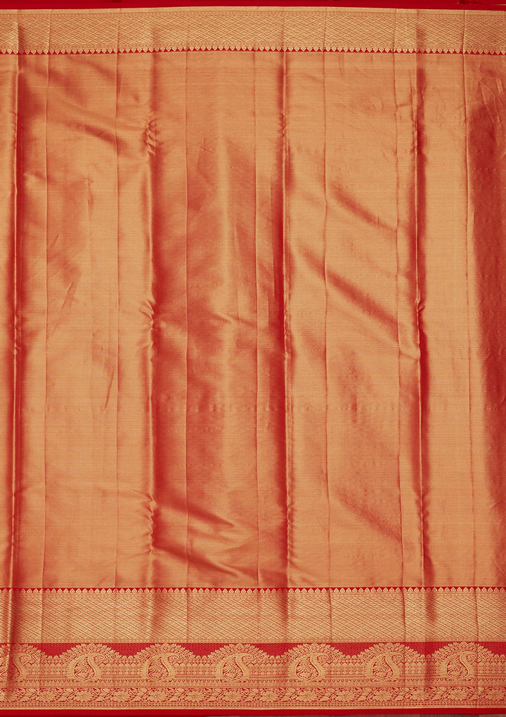 Yellow Zariwork Tissue Silk Saree-Koskii