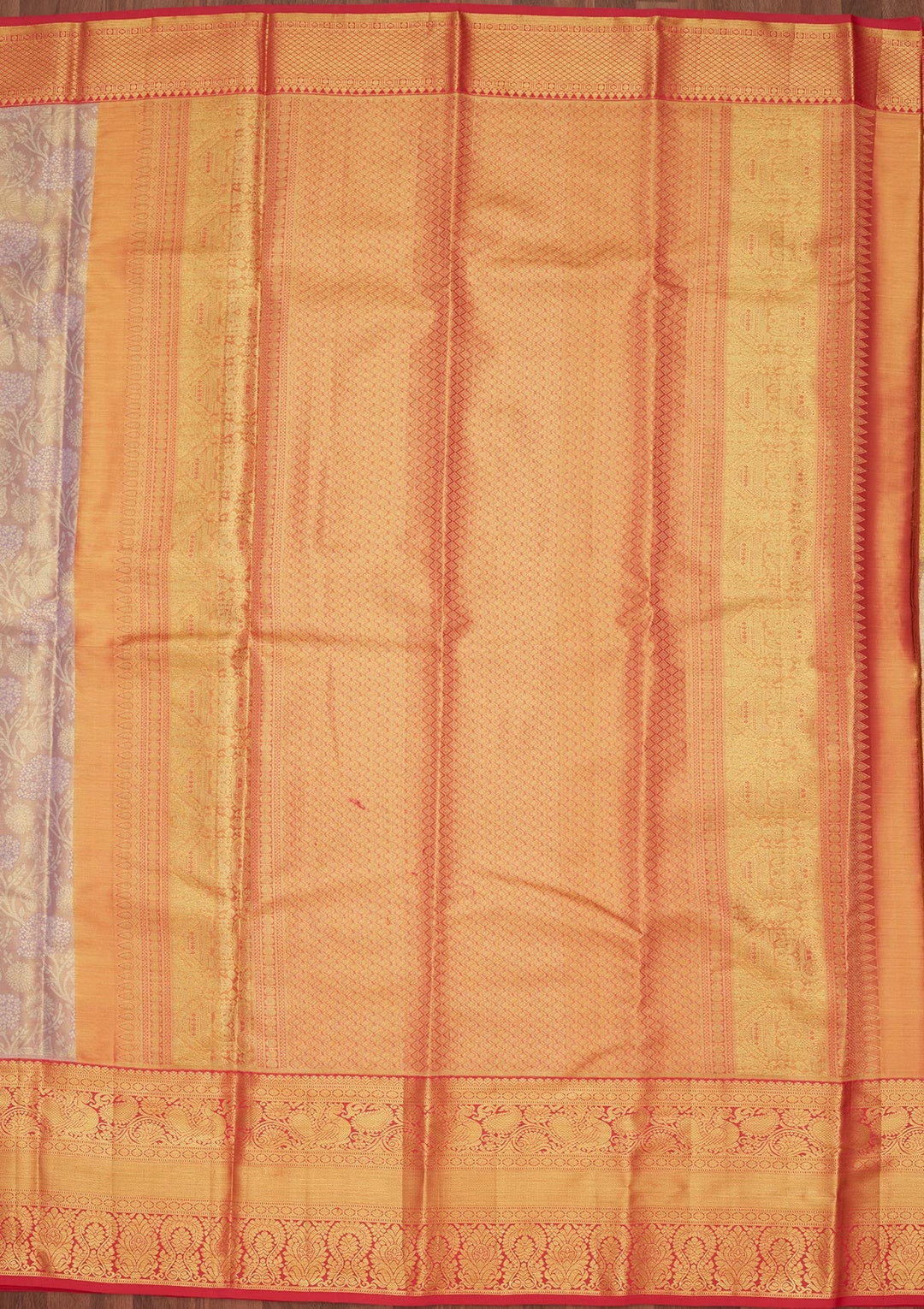 Mauve Zariwork Tissue Silk Saree-Koskii