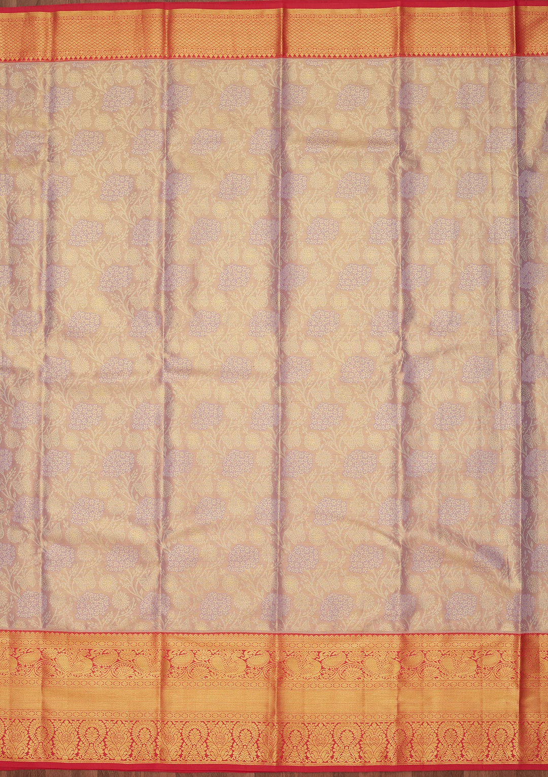Mauve Zariwork Tissue Silk Saree-Koskii