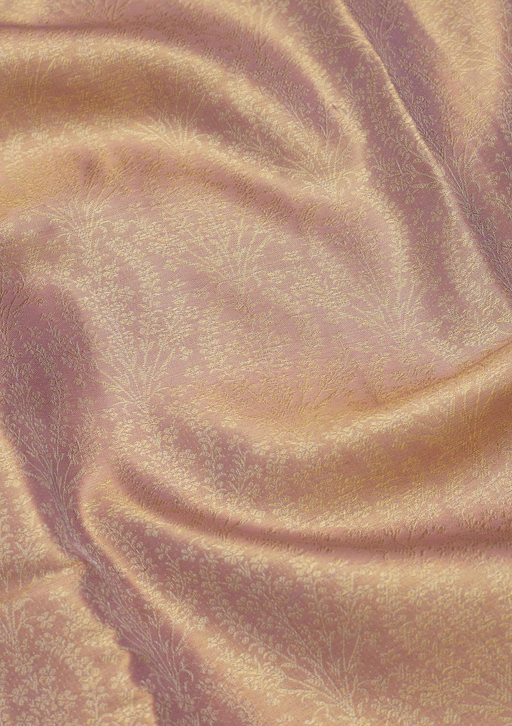 Mauve Zariwork Tissue Silk Saree-Koskii