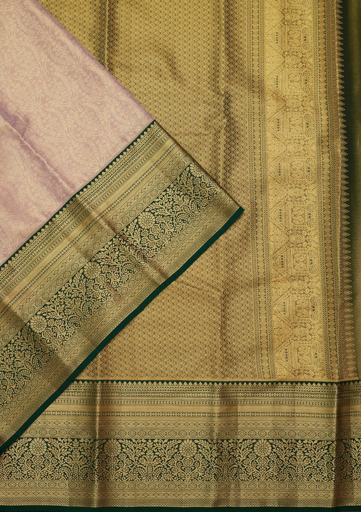 Mauve Zariwork Tissue Silk Saree-Koskii