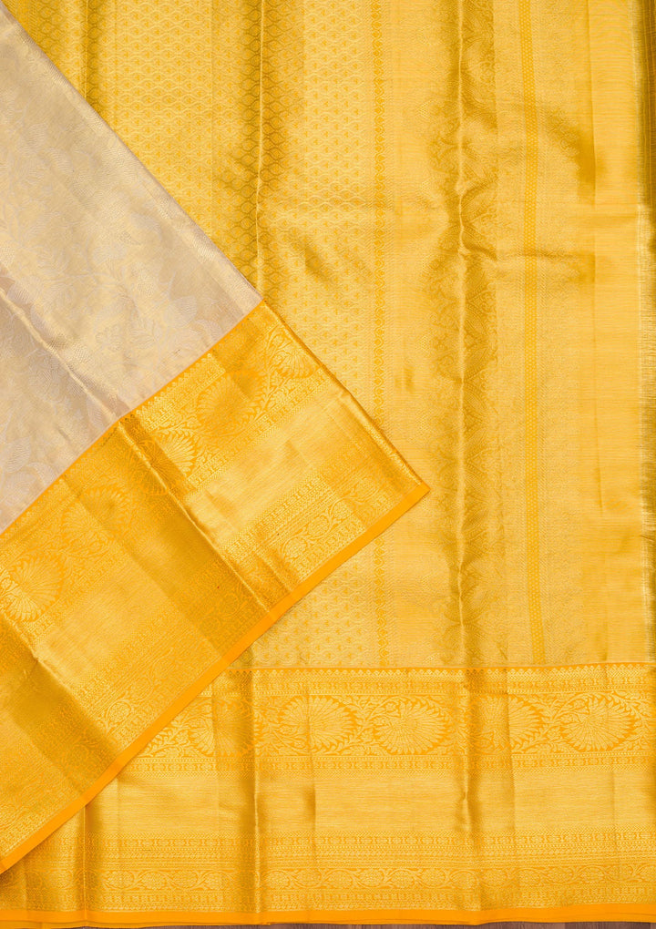 Gold Zariwork Tissue Silk Saree-Koskii