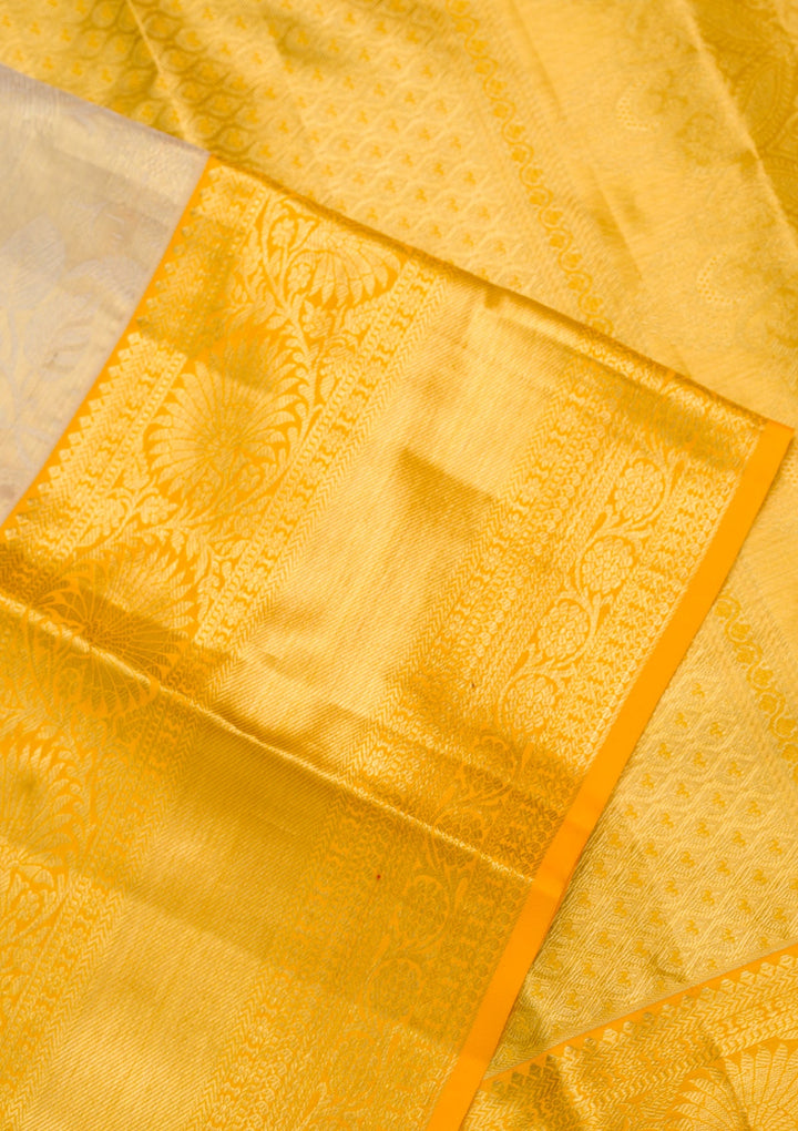 Gold Zariwork Tissue Silk Saree-Koskii