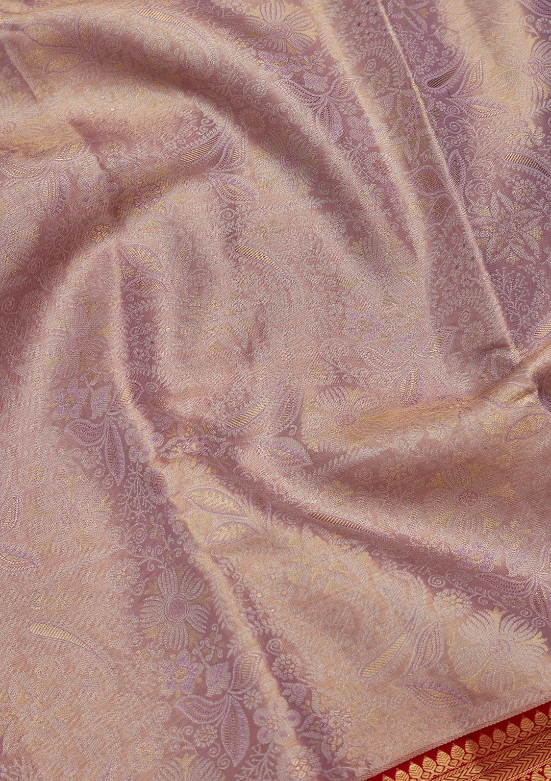 Lavender Zariwork Tissue Silk Saree-Koskii