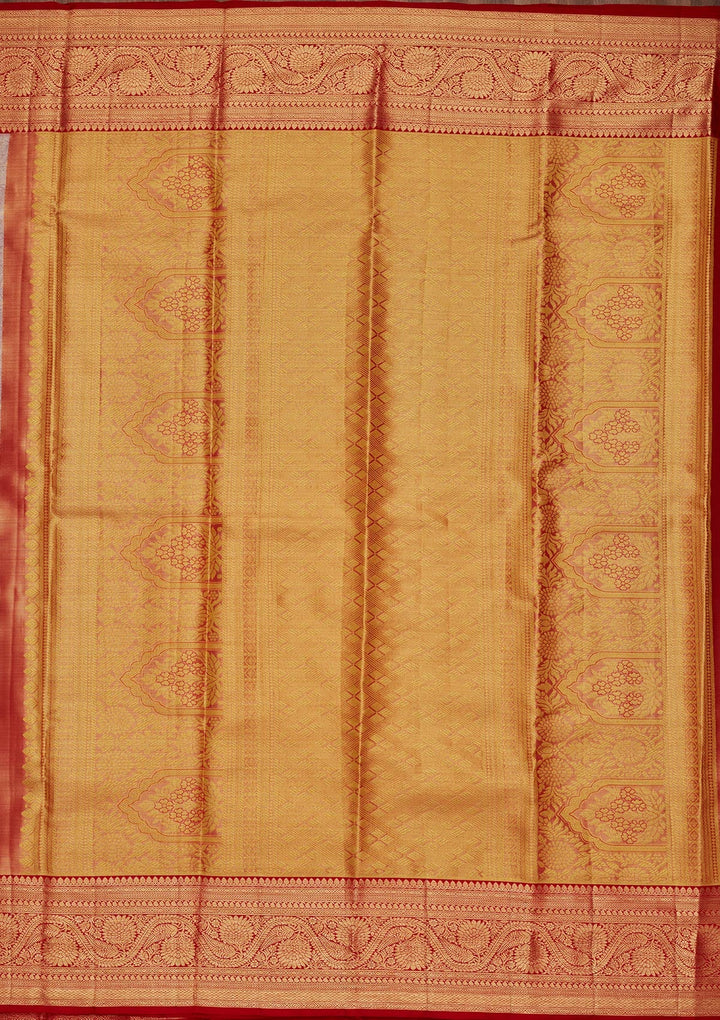 Lavender Zariwork Tissue Silk Saree-Koskii