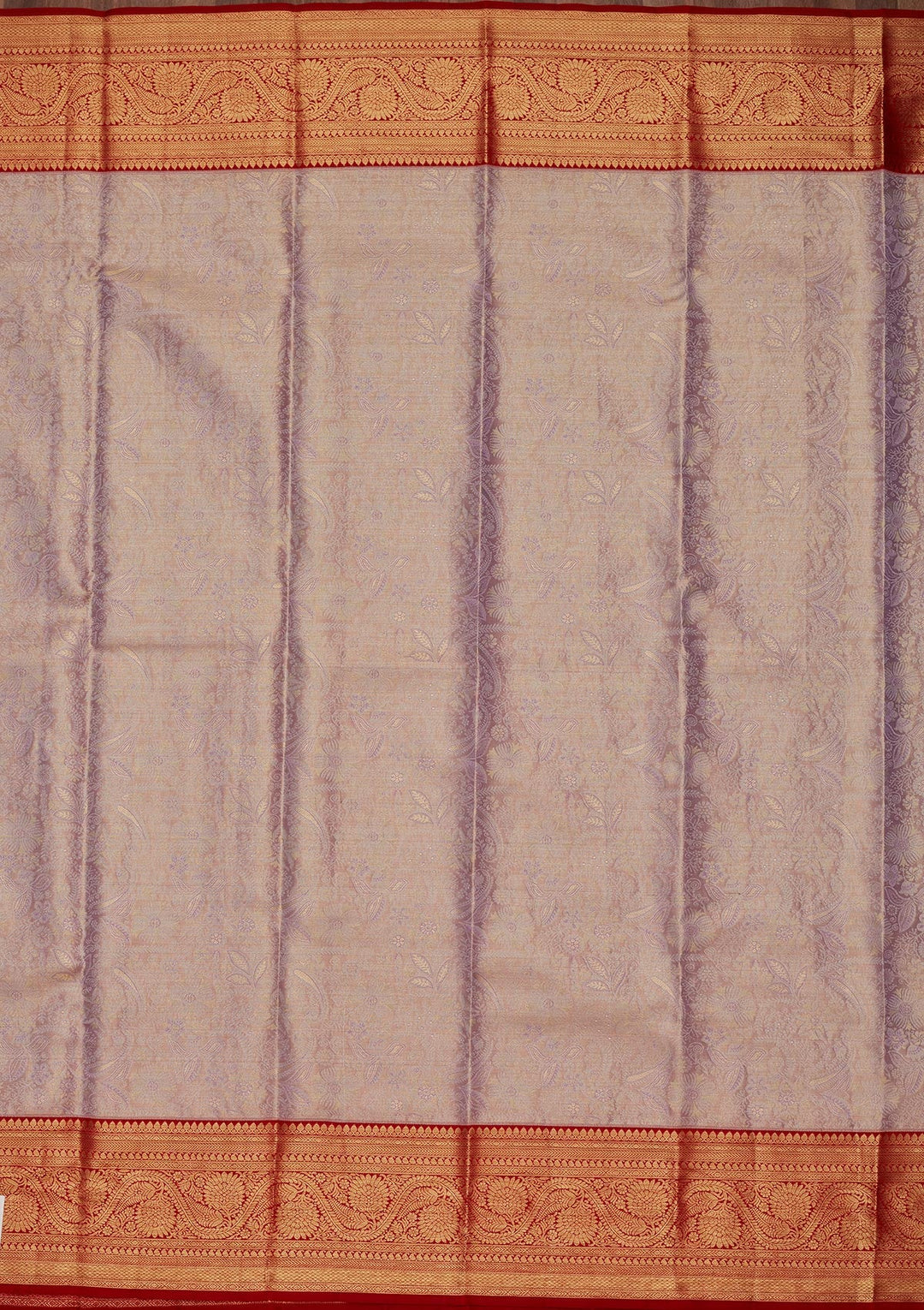 Lavender Zariwork Tissue Silk Saree-Koskii
