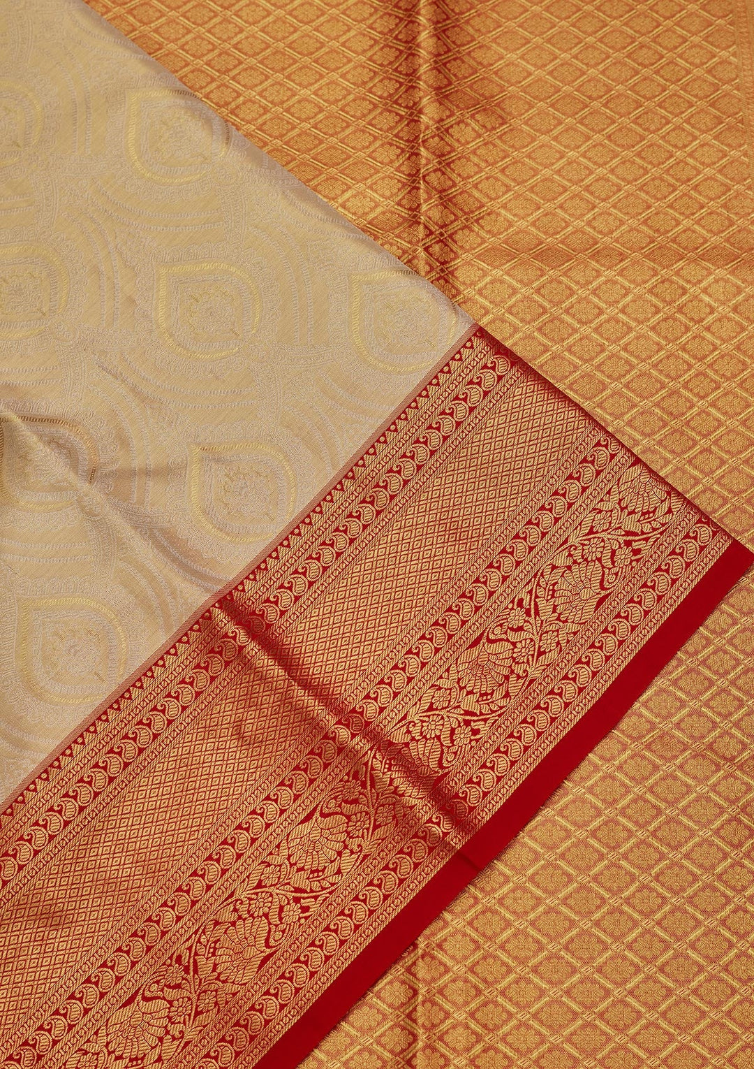 Gold Zariwork Tissue Silk Saree-Koskii