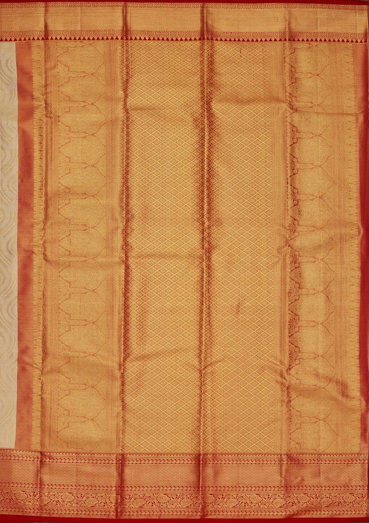 Gold Zariwork Tissue Silk Saree-Koskii