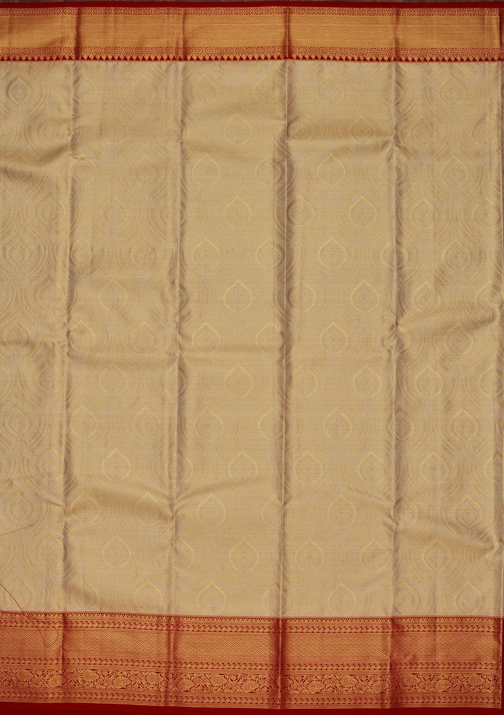 Gold Zariwork Tissue Silk Saree-Koskii