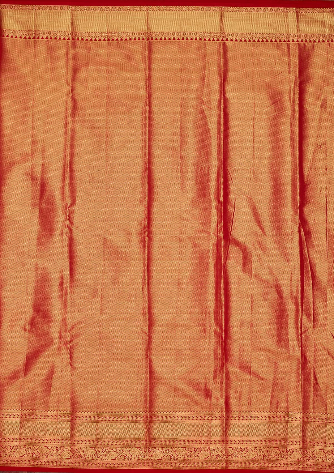 Gold Zariwork Tissue Silk Saree-Koskii