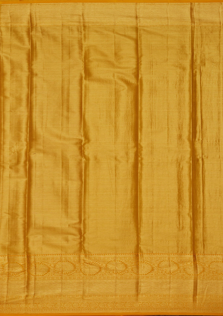 Rust Zariwork Tissue Silk Saree-Koskii