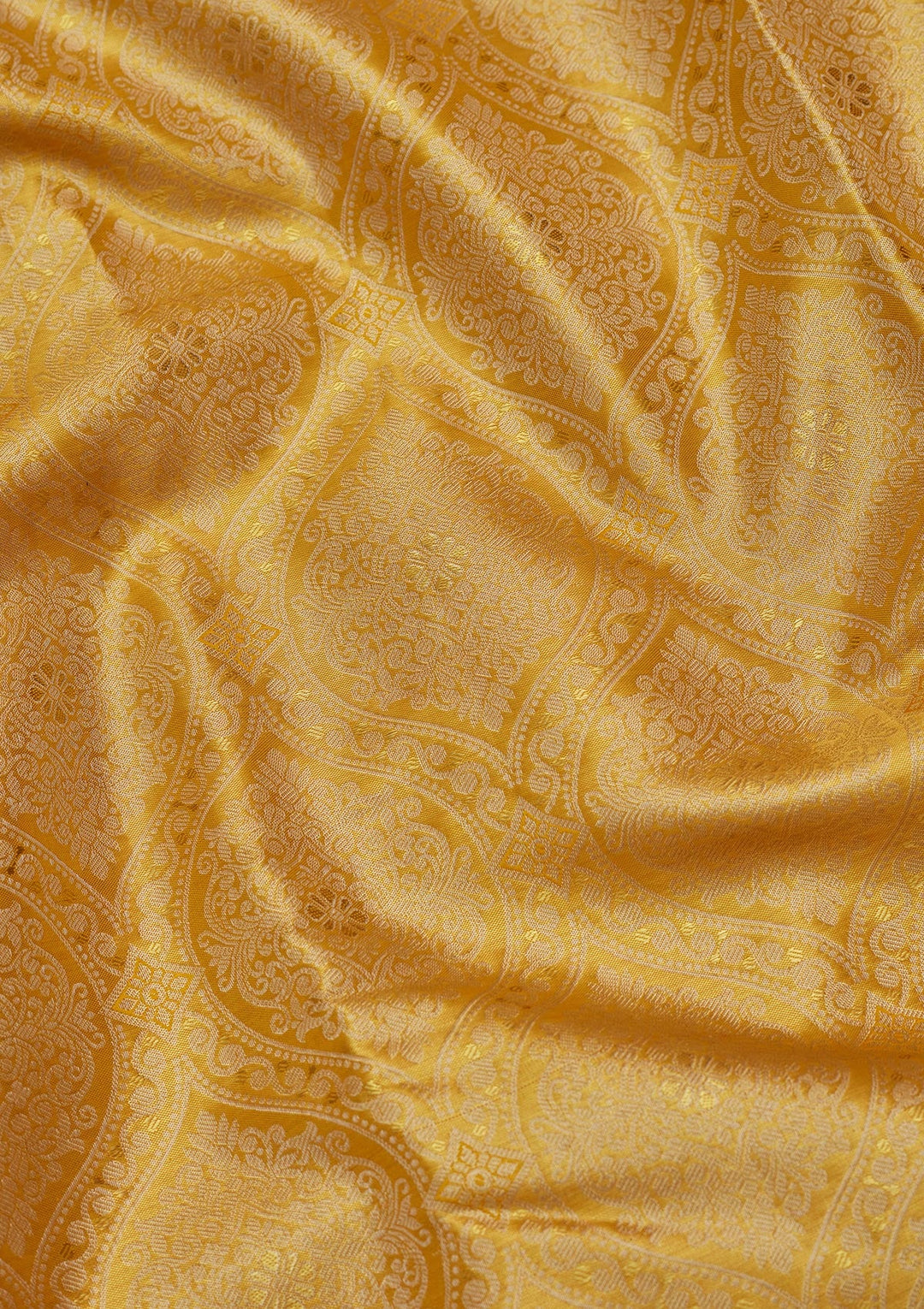 Lemon Yellow Zariwork Tissue Silk Saree-Koskii