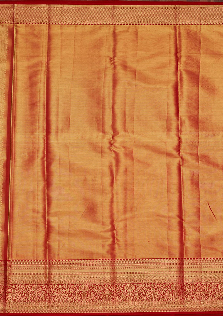 Sky Blue Zariwork Tissue Silk Saree-Koskii