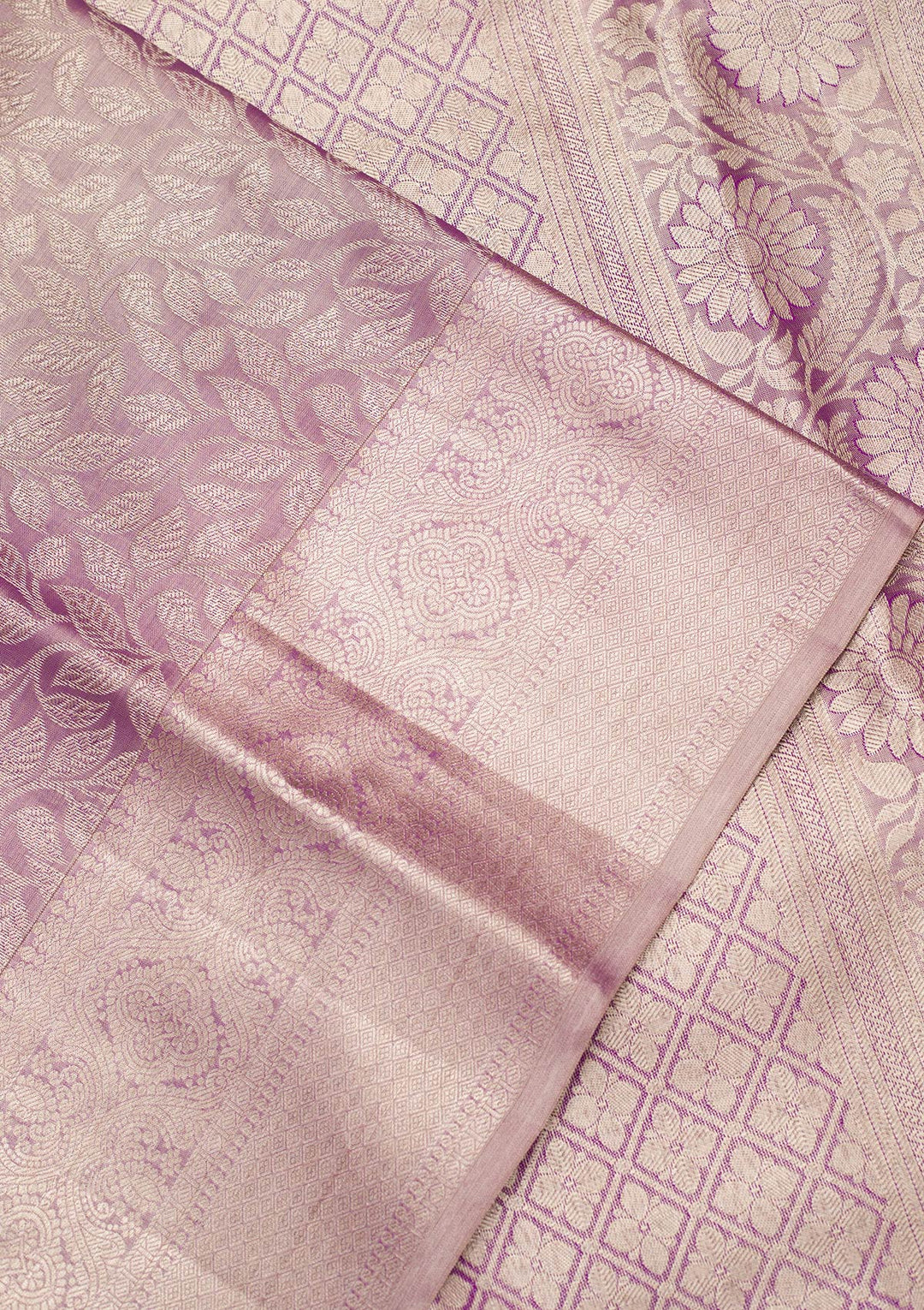 Purple Zariwork Tissue Silk Saree-Koskii