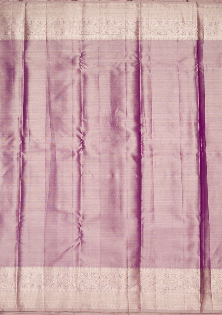 Purple Zariwork Tissue Silk Saree-Koskii