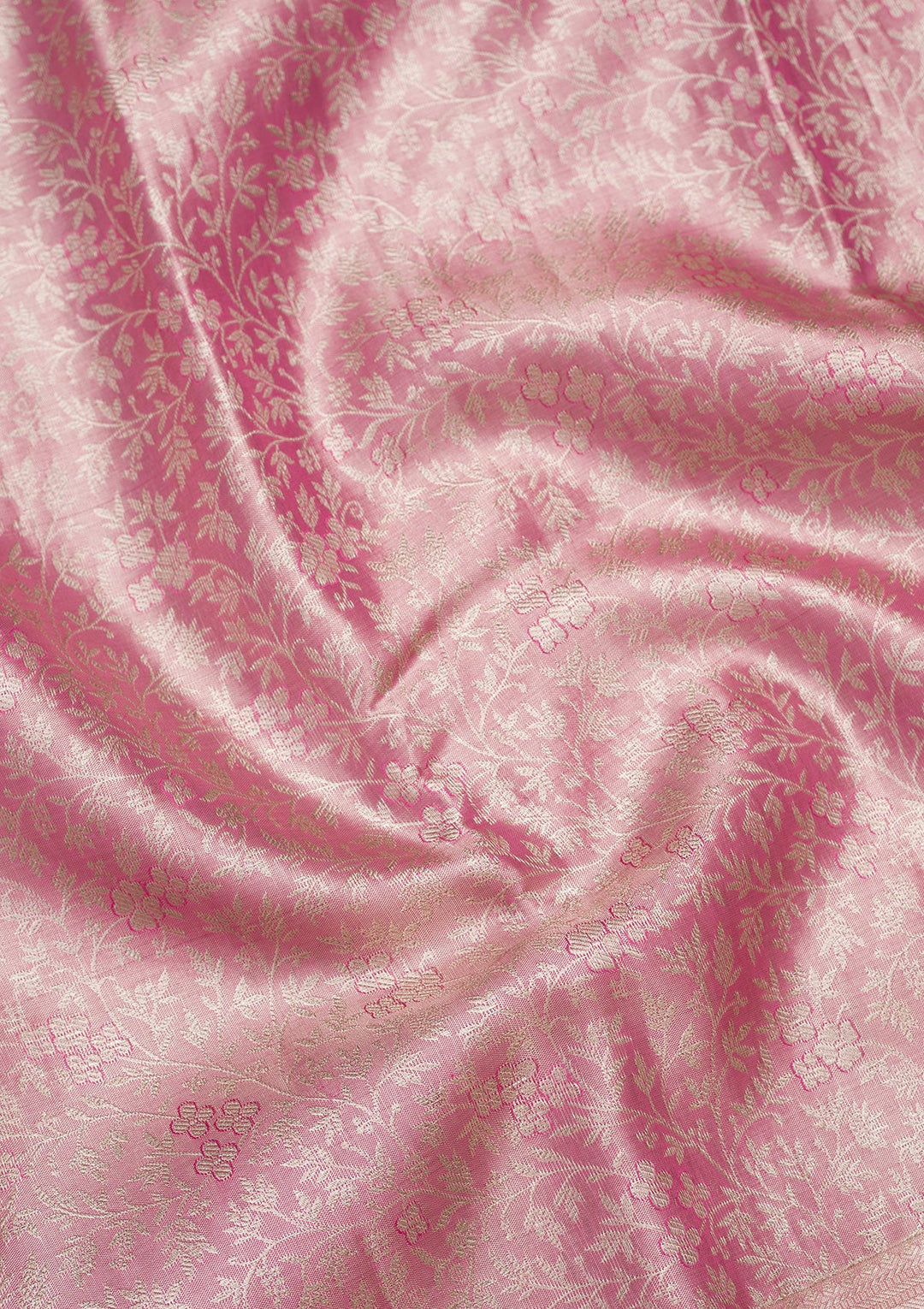 Pink Zariwork Tissue Silk Saree-Koskii