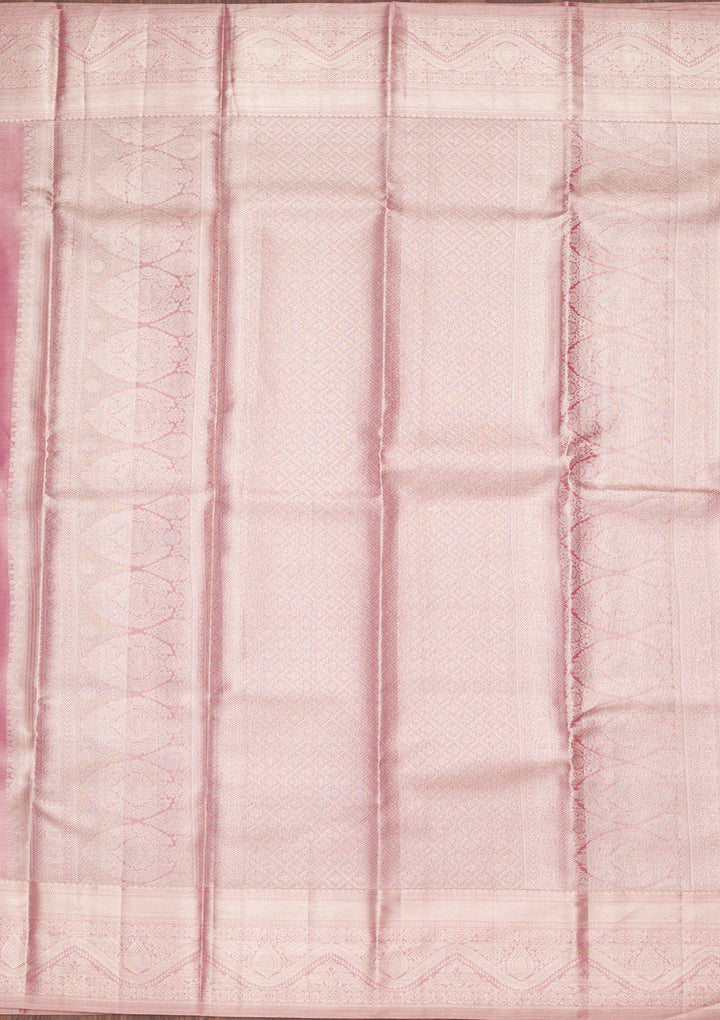 Pink Zariwork Tissue Silk Saree-Koskii