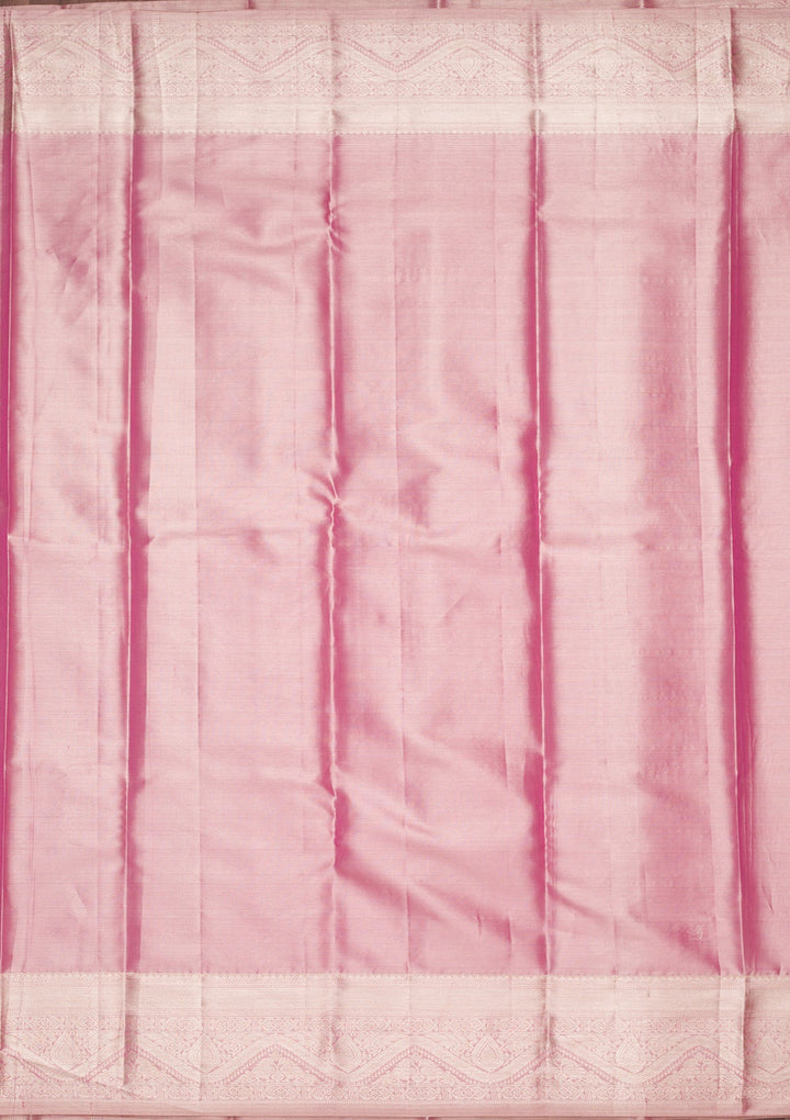 Pink Zariwork Tissue Silk Saree-Koskii