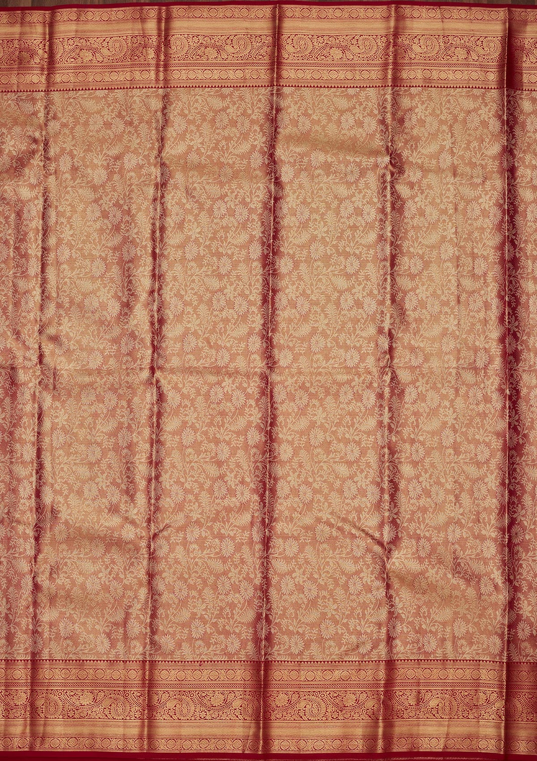 Pink Zariwork Tissue Silk Saree-Koskii