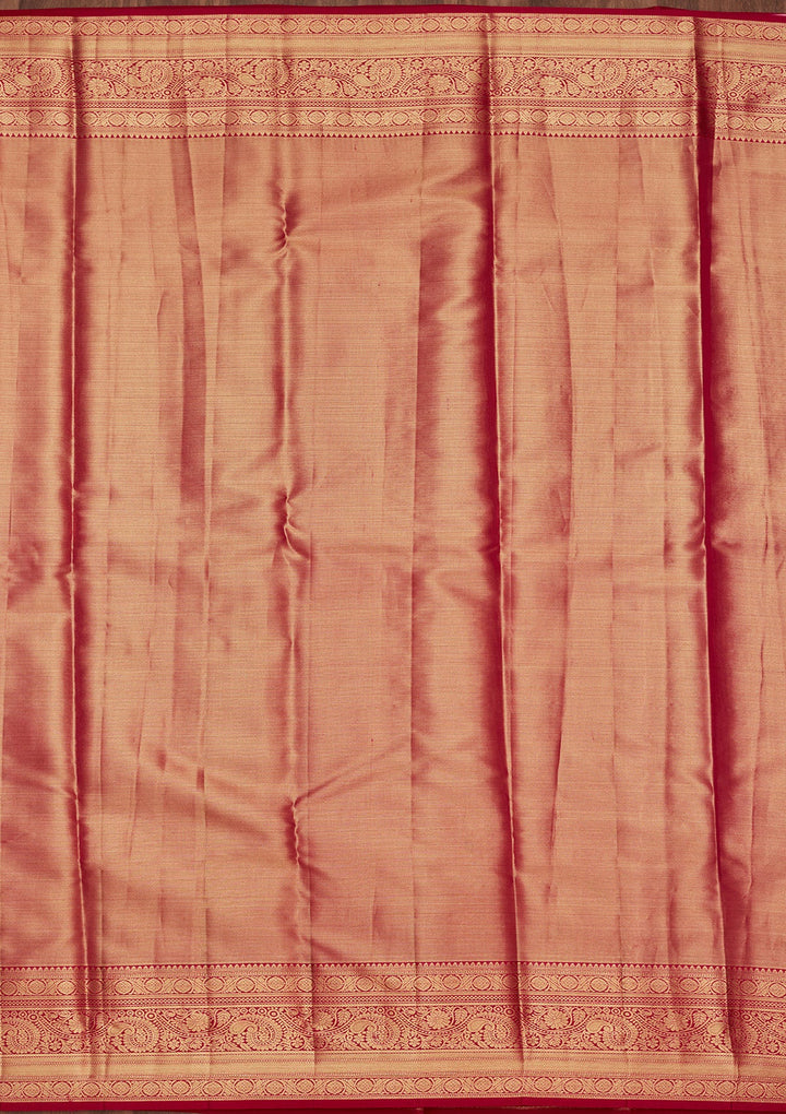 Pink Zariwork Tissue Silk Saree-Koskii
