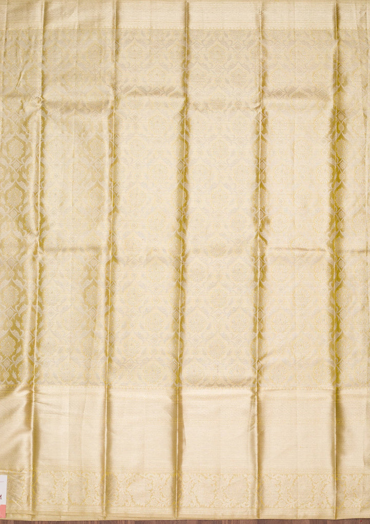 Pista Green Zariwork Tissue Silk Saree-Koskii