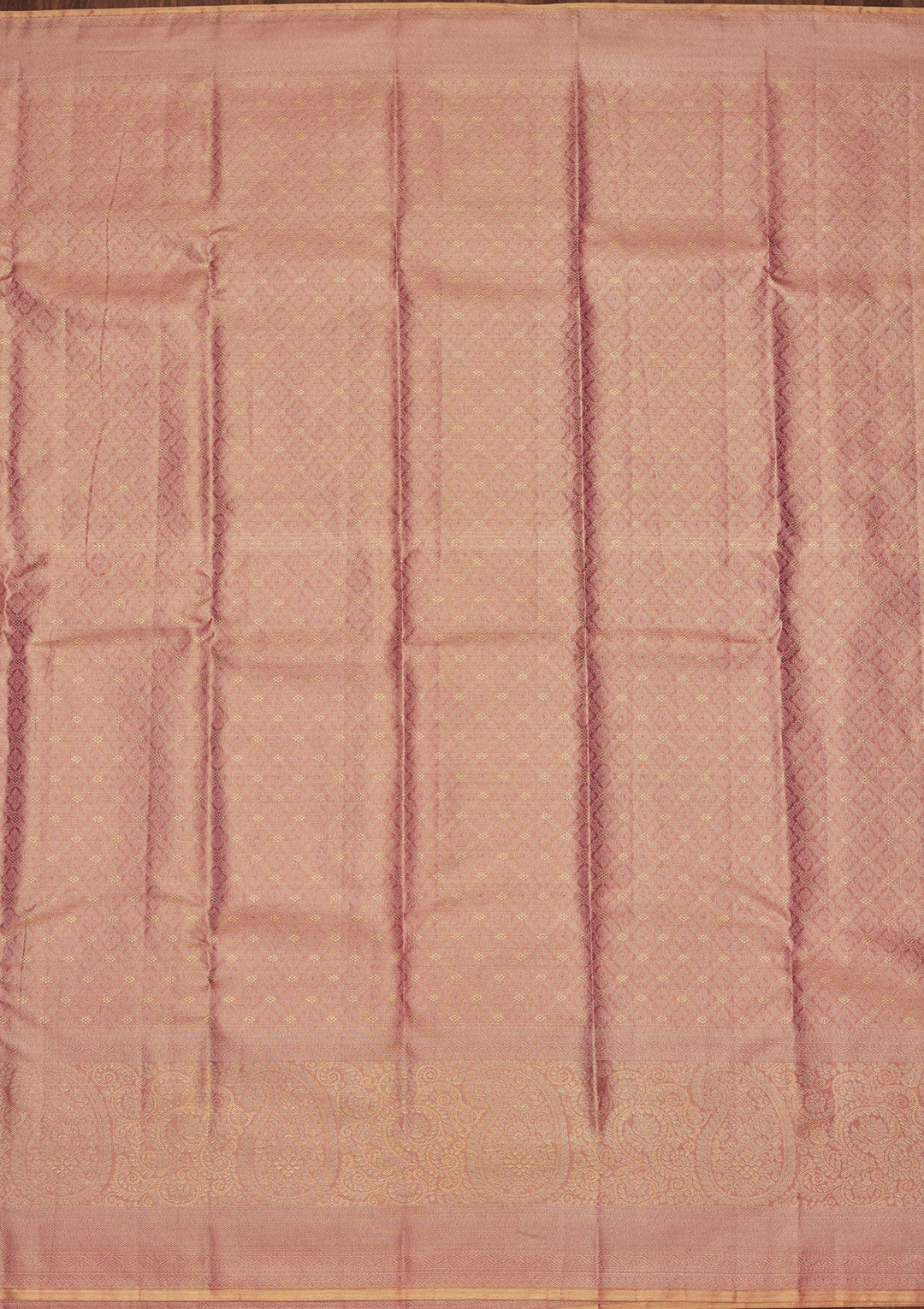 Onion Pink Zariwork Tissue Silk Saree-Koskii
