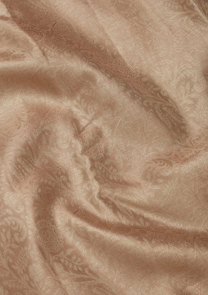 Light Grey Zariwork Tissue Silk Saree-Koskii