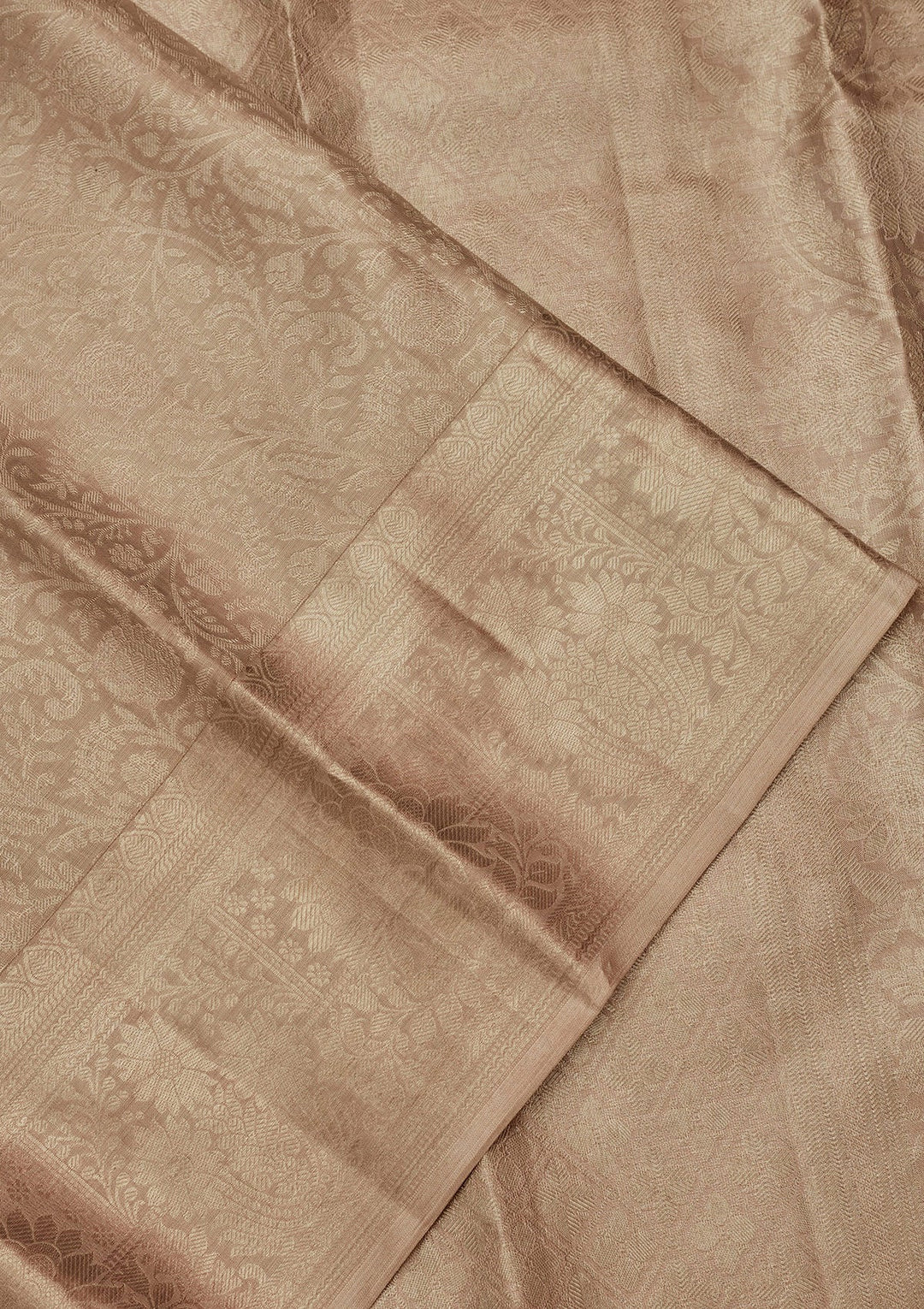 Light Grey Zariwork Tissue Silk Saree-Koskii