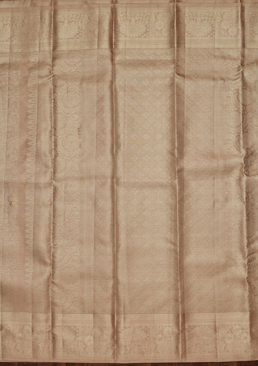 Light Grey Zariwork Tissue Silk Saree-Koskii