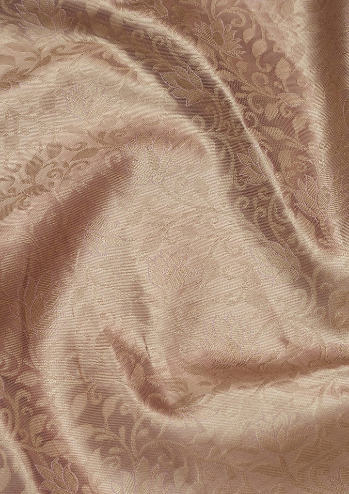 Beige Zariwork Tissue Silk Saree-Koskii