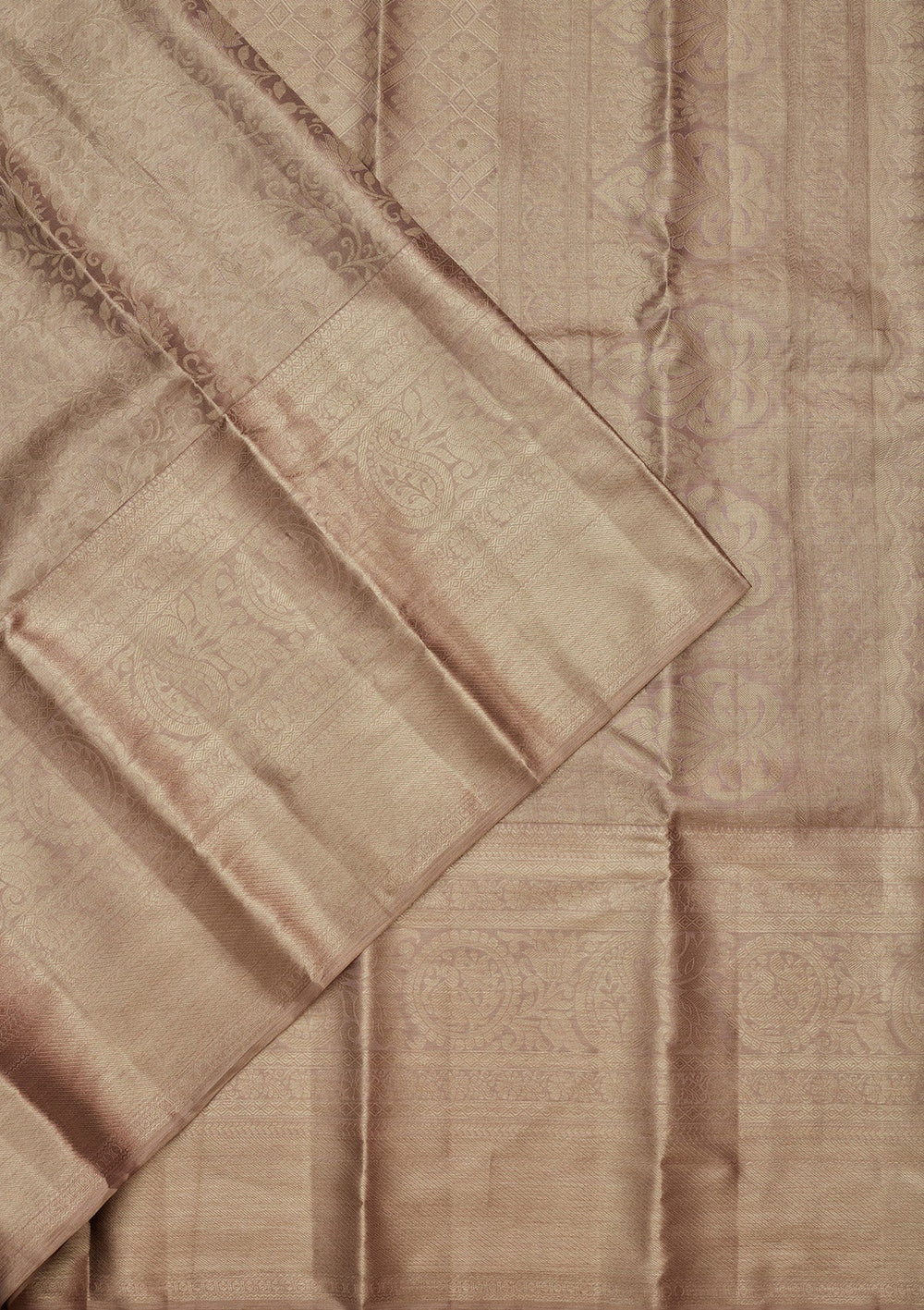 Beige Zariwork Tissue Silk Saree-Koskii
