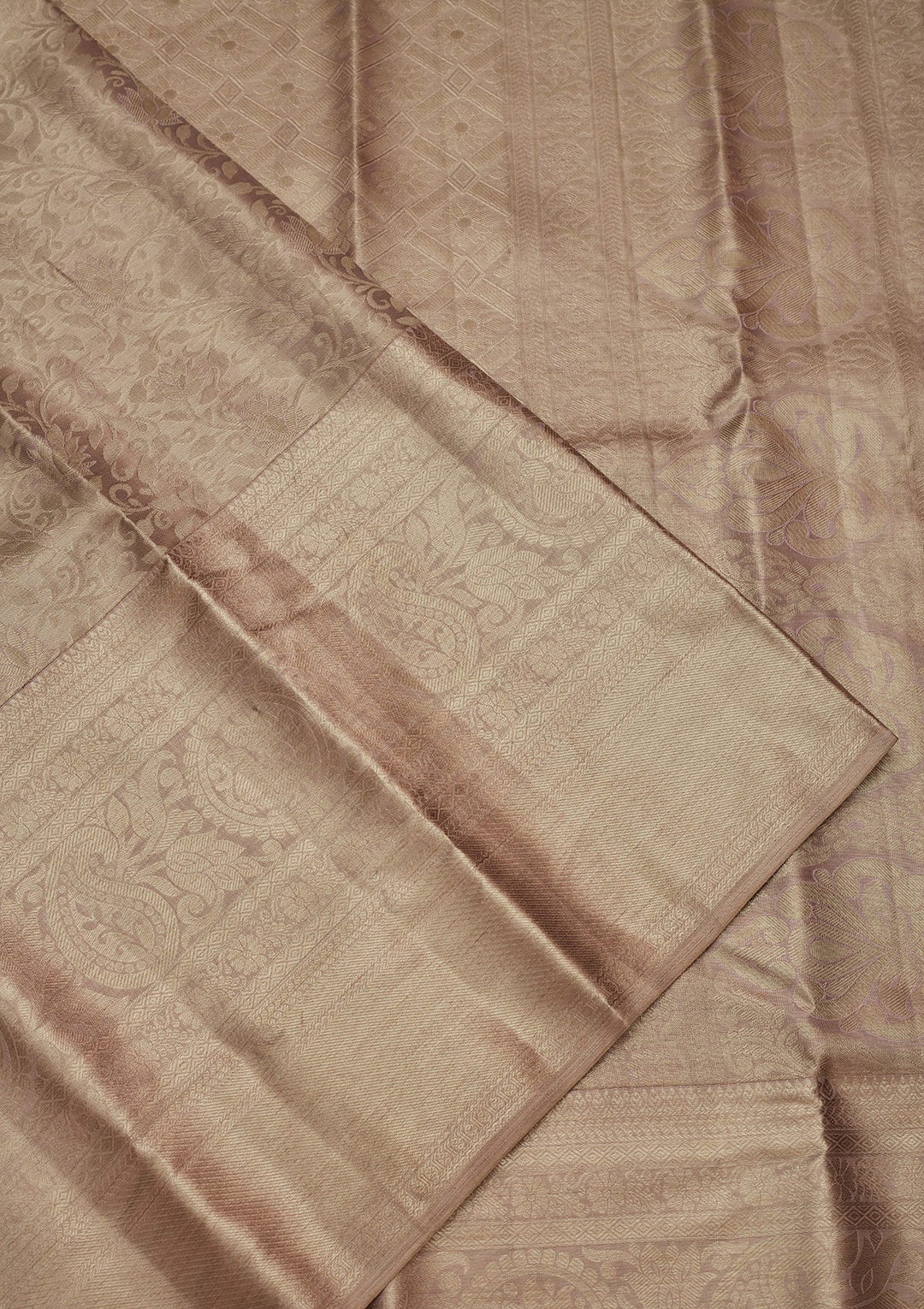Beige Zariwork Tissue Silk Saree-Koskii