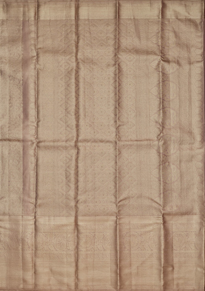Beige Zariwork Tissue Silk Saree-Koskii