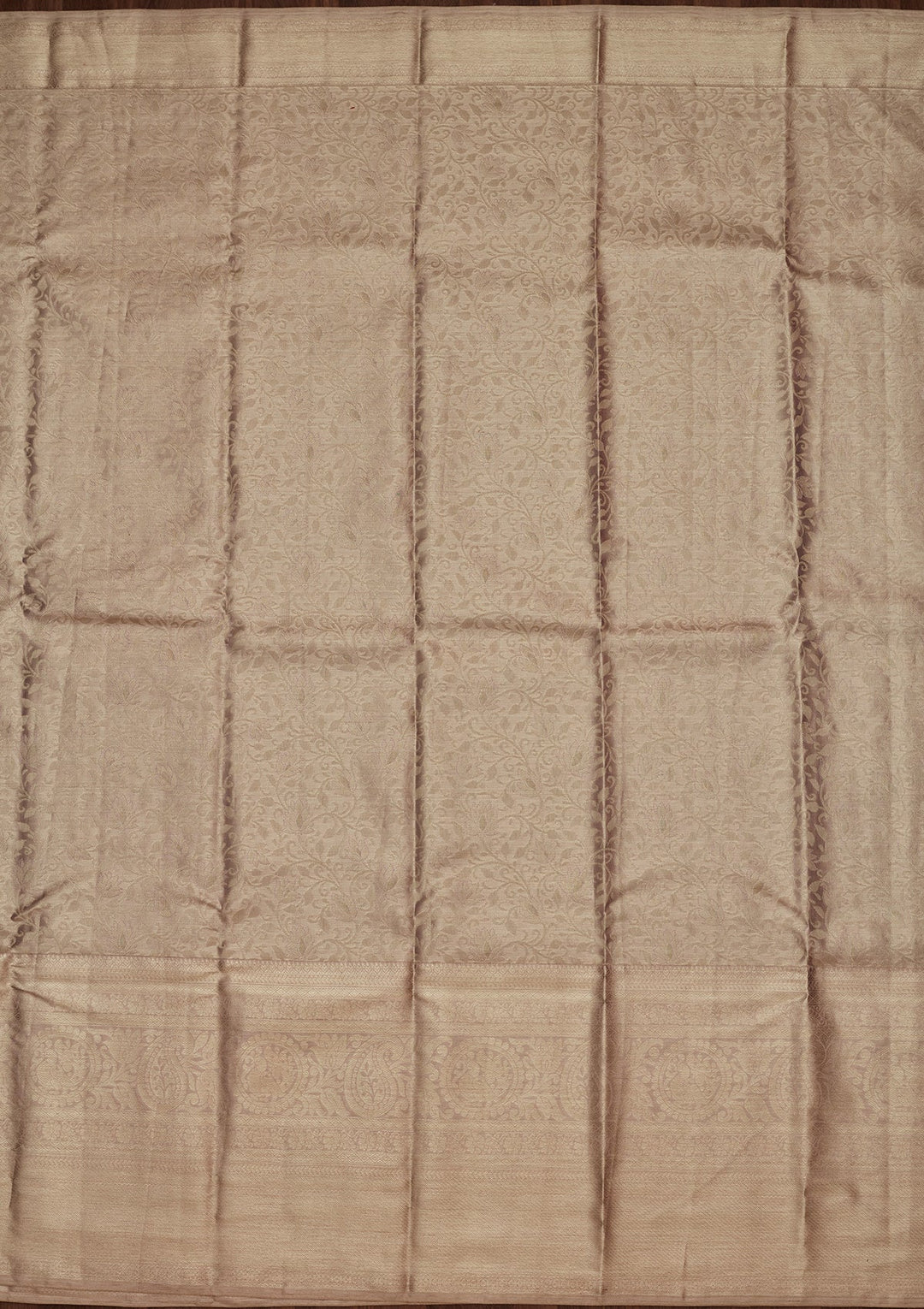 Beige Zariwork Tissue Silk Saree-Koskii