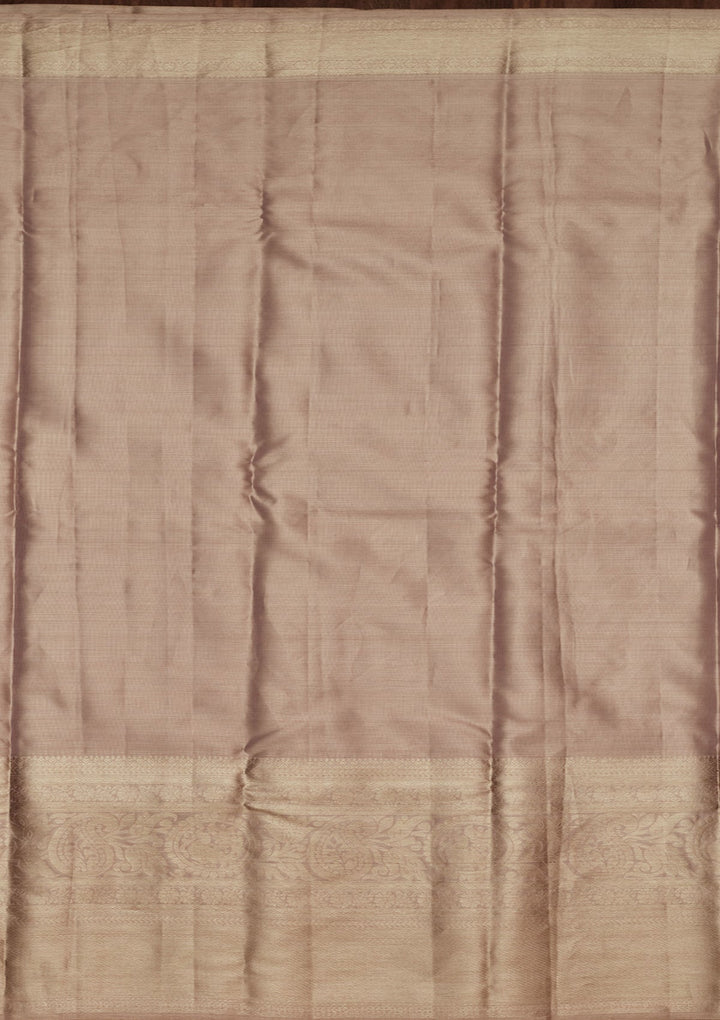 Beige Zariwork Tissue Silk Saree-Koskii
