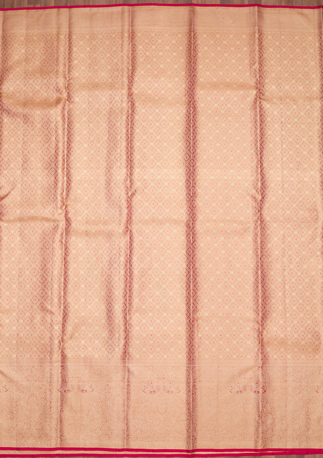 Light Brown Zariwork Tissue Silk Saree-Koskii