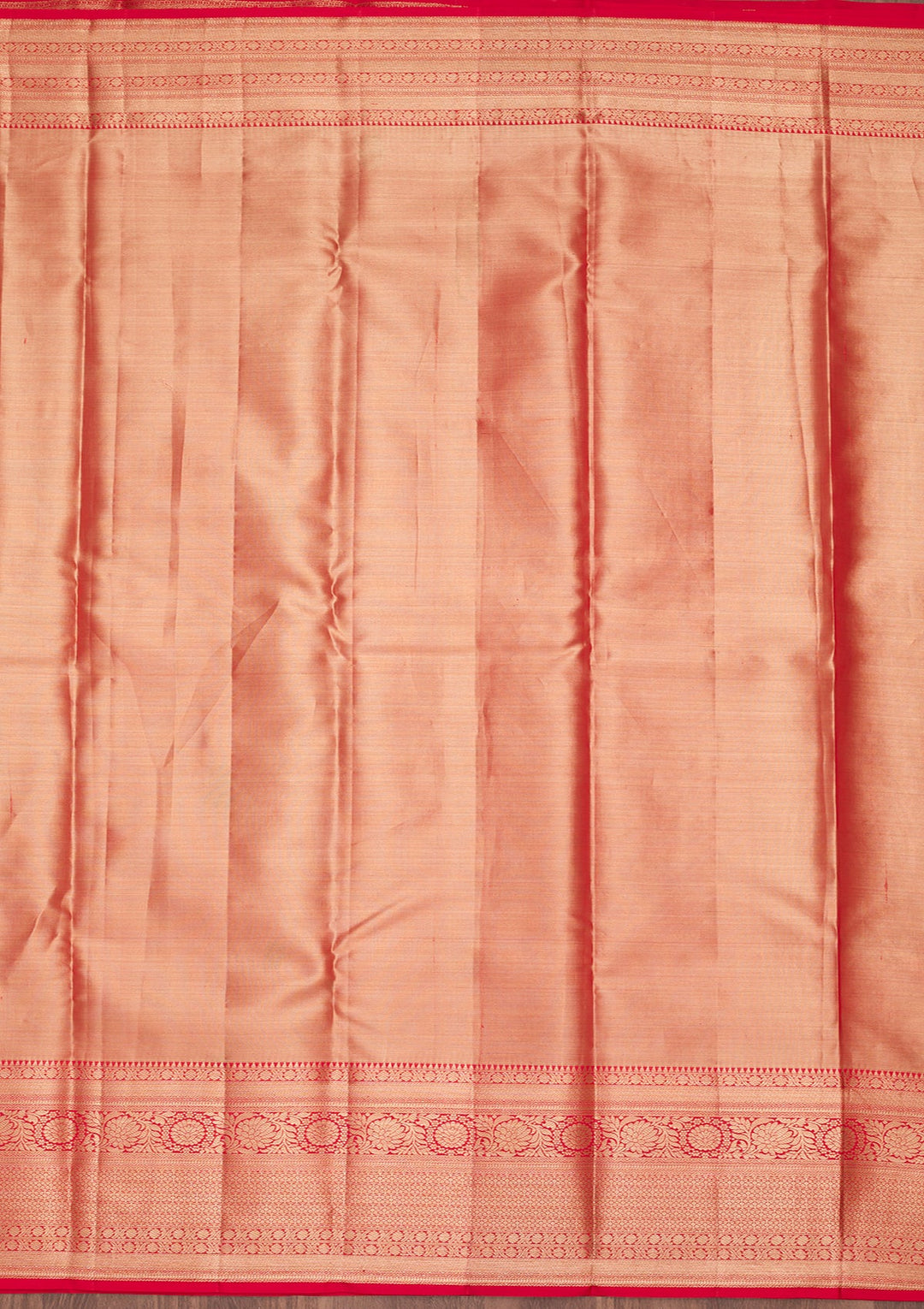 Rust Zariwork Tissue Silk Saree-Koskii