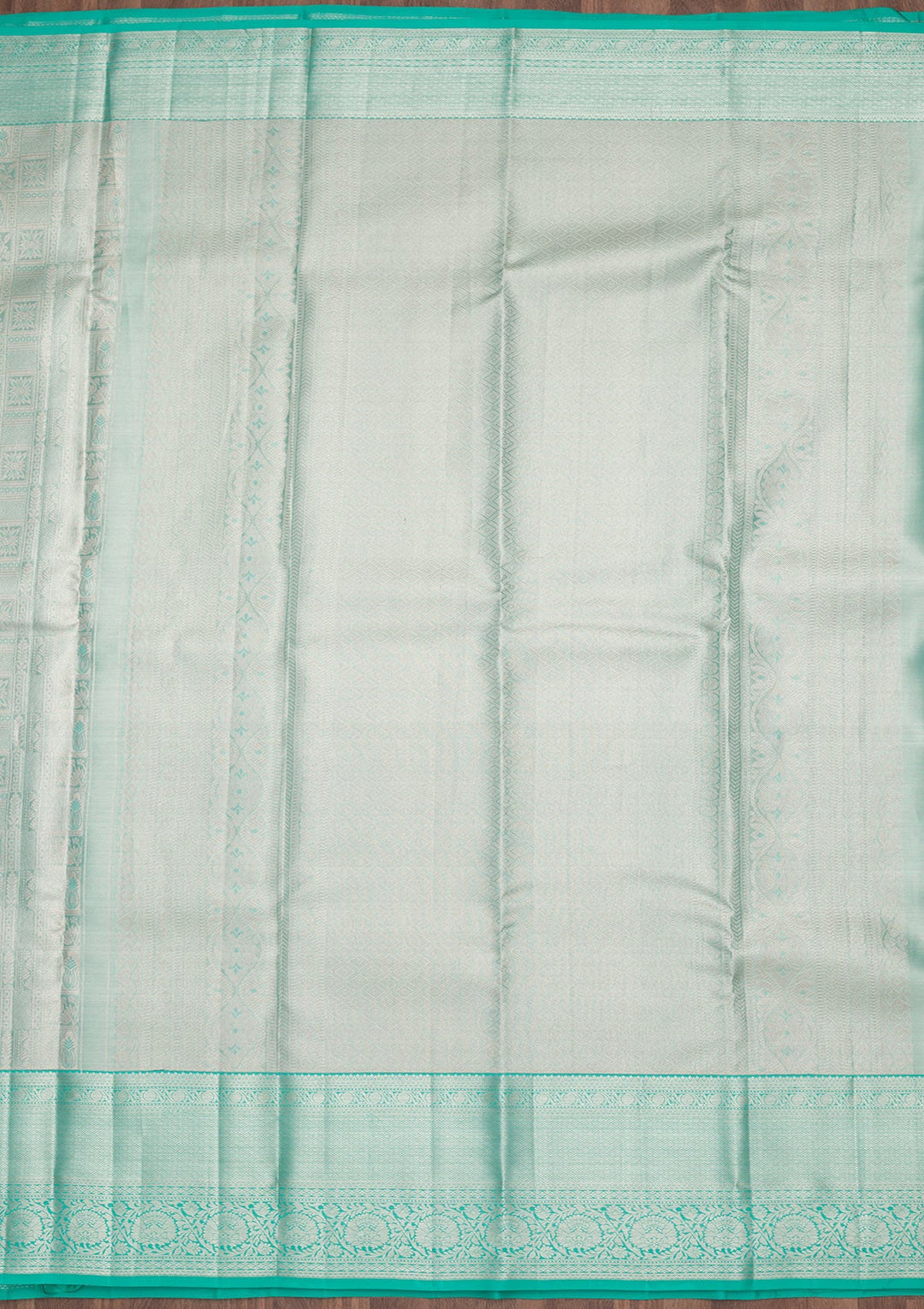 Sky Blue Zariwork Tissue Silk Saree-Koskii